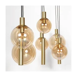 Maya 6+3 lichts Hanglamp Amber