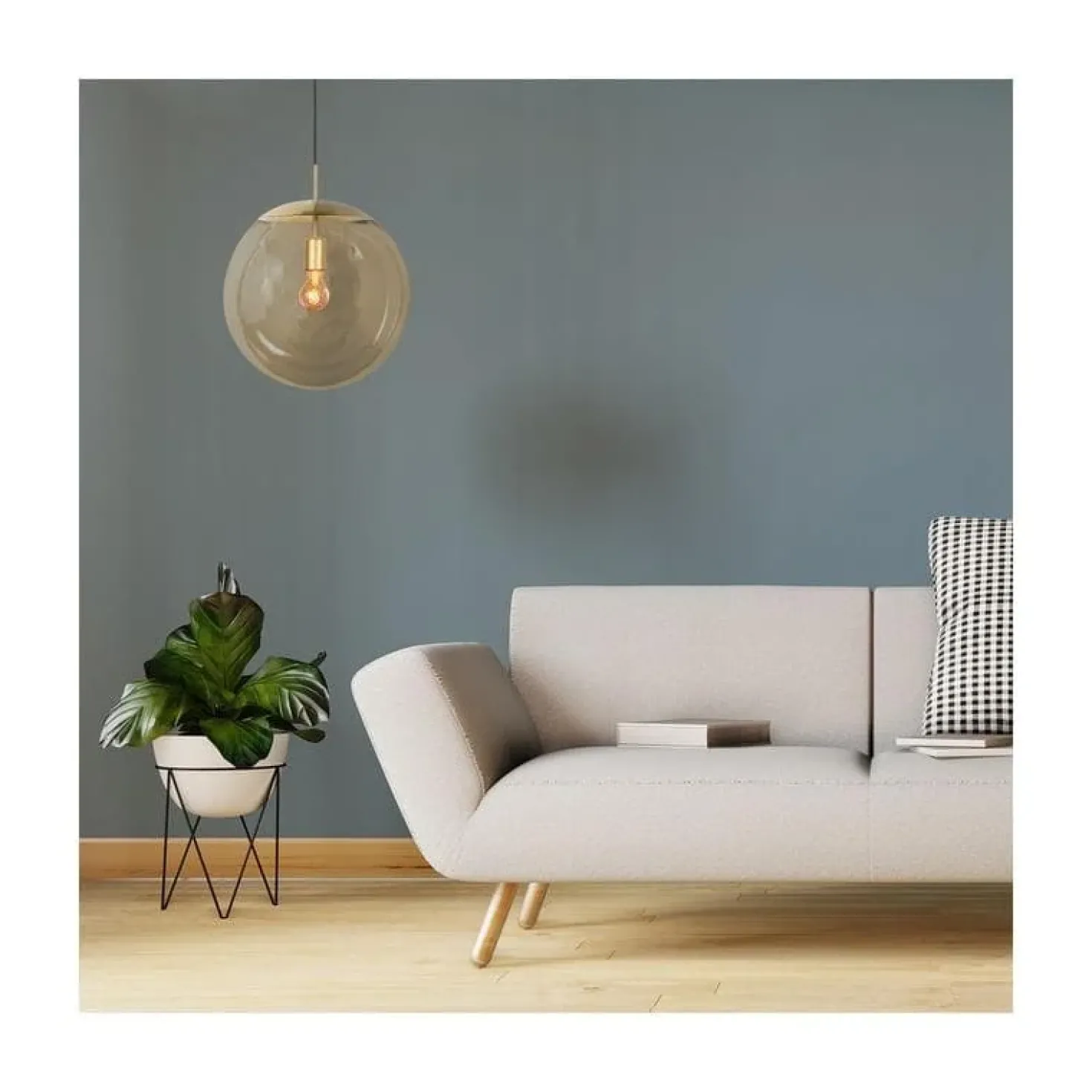Maya 1-lichts Hanglamp 40cm Amber