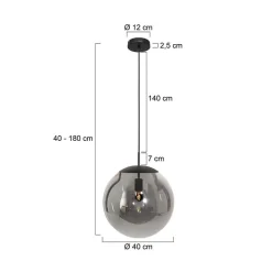 Maya 1-lichts Hanglamp 40cm Smoke