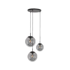 Maya 3-lichts Hanglamp Getrapt Smoke