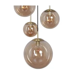 Maya 5-lichts Hanglamp Getrapt Amber