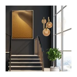 Maya 3+2 lichts Hanglamp Getrapt Amber