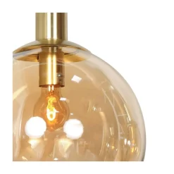 Maya 3+2 lichts Hanglamp Getrapt Amber