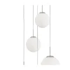 Maya 5-lichts Hanglamp Getrapt Opaal wit
