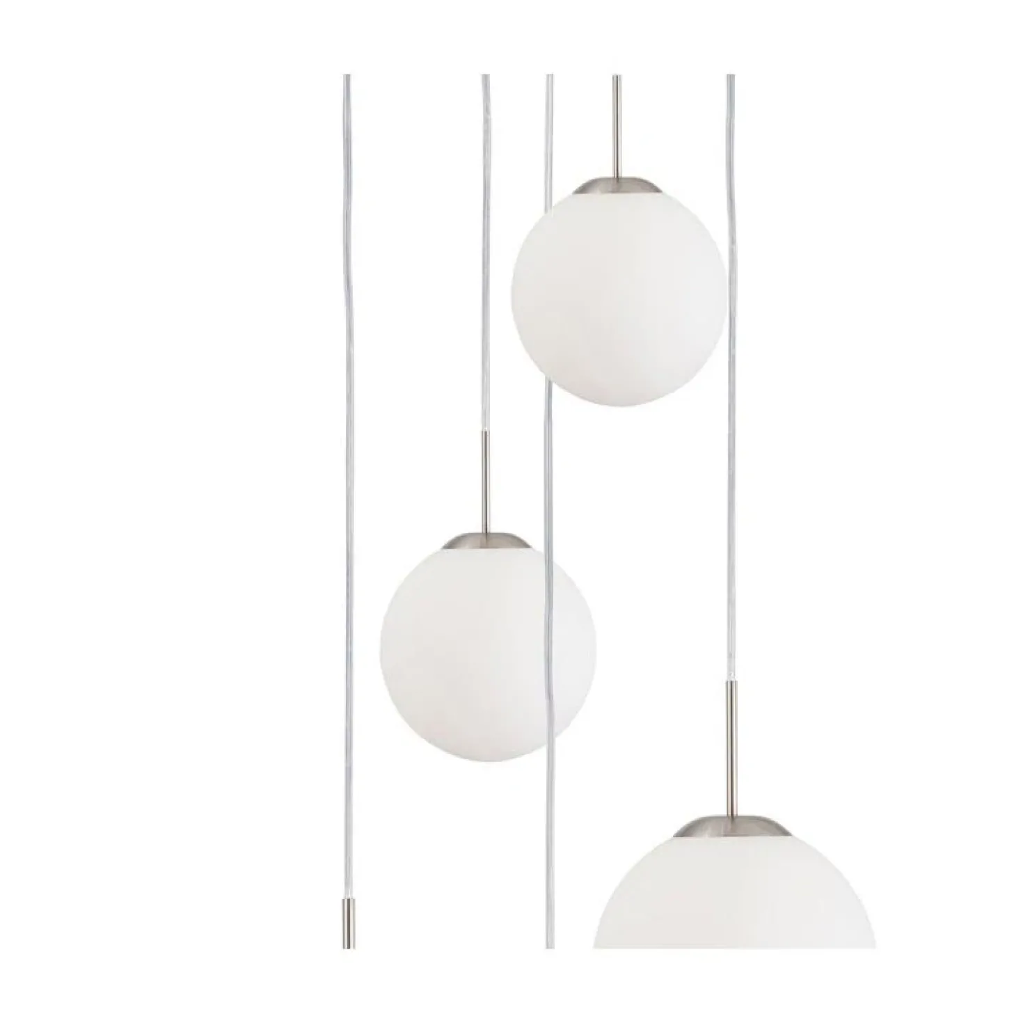 Maya 5-lichts Hanglamp Getrapt Opaal wit