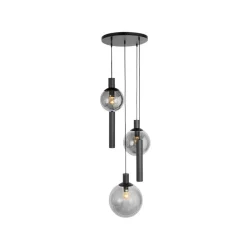 Maya 3+2 lichts Hanglamp Getrapt Smoke