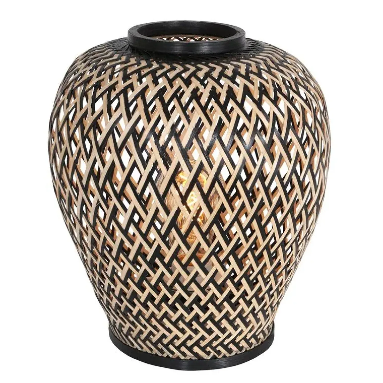Maze 1-lichts Tafellamp donker hout