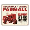 McCormick Farmall Deering - metalen bord