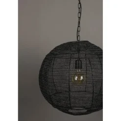 Meezan 1-lichts Hanglamp Zwart 50cm