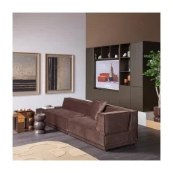 Meggy Wandkast Smal Grenen Middenbruin 55cm