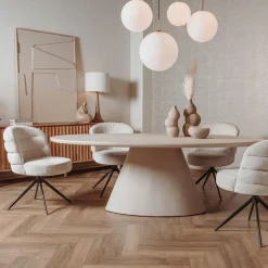 Mello Eettafel ovaal beige 220 cm