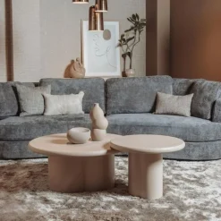 Melzo Bijzettafel rond beige 60cm