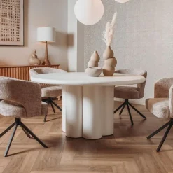 Melzo Eettafel rond wit 130cm