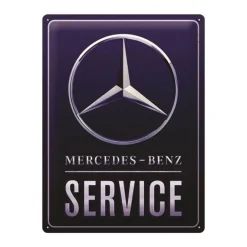 Mercedes Service blauw - metalen bord