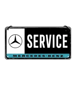 Mercedes service - metalen bord