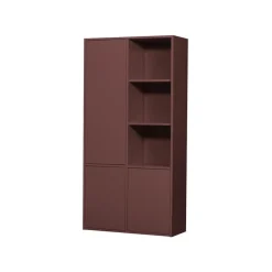 Merel Opbergkast Dennenhout Bordeauxrood 100cm