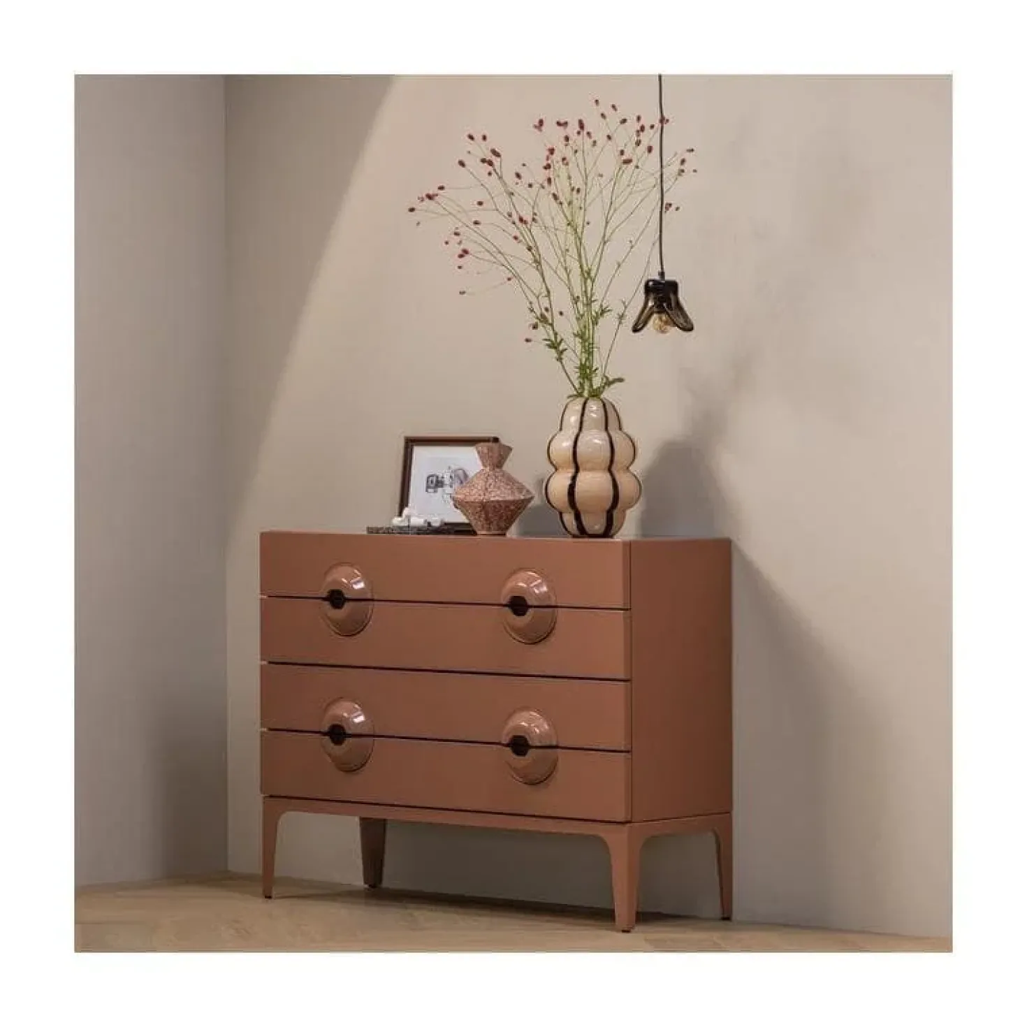 Merge Ladekast Eucalyptushout Oudroze 110cm