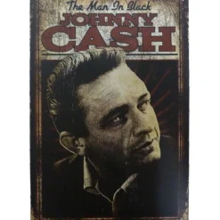 metalen bord Jhonny Cash Black