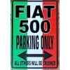 metalen parkeerbord Fiat 500