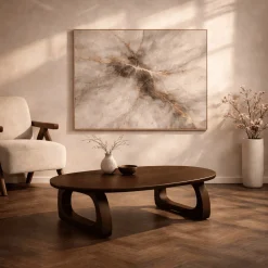 Mike Salontafel ovaal Walnoot mangohout 130cm