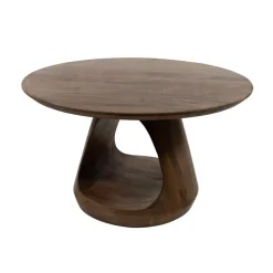 Mike Salontafel rond Walnoot Medium 70cm