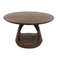 Mike Salontafel rond Walnoot Medium 70cm