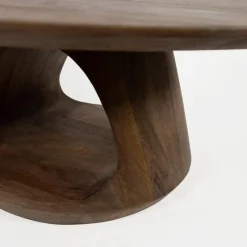Mike Salontafel rond Walnoot Small 60cm