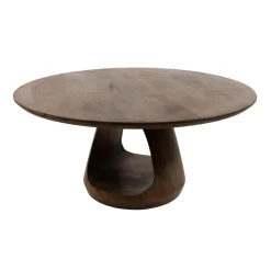 Mike Salontafel rond Walnoot Large 90cm