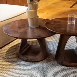 Mike Salontafel set van 2 medium & small Walnoot