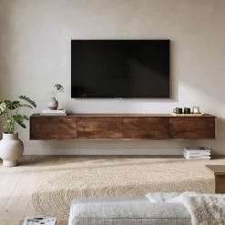 Milo Zwevend Tv meubel walnoot 200cm