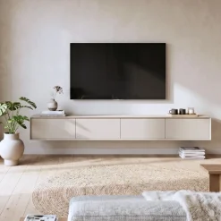 Milo Zwevend Tv meubel zand 200cm