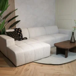 Modulaire Bank Wave Chaise longue links Modesto wit