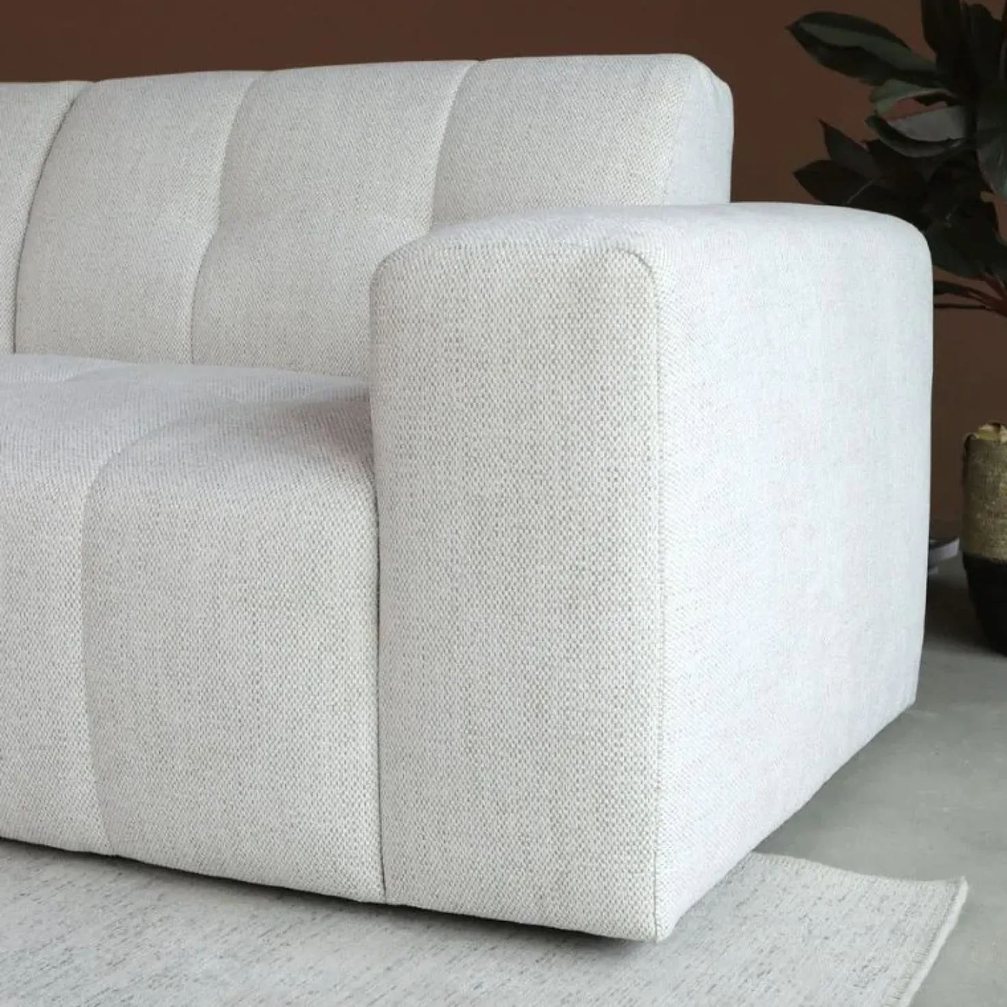 Modulaire Bank Wave Chaise longue links Modesto wit