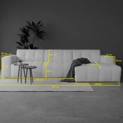 Modulaire Bank Wave Chaise longue rechts Modesto wit