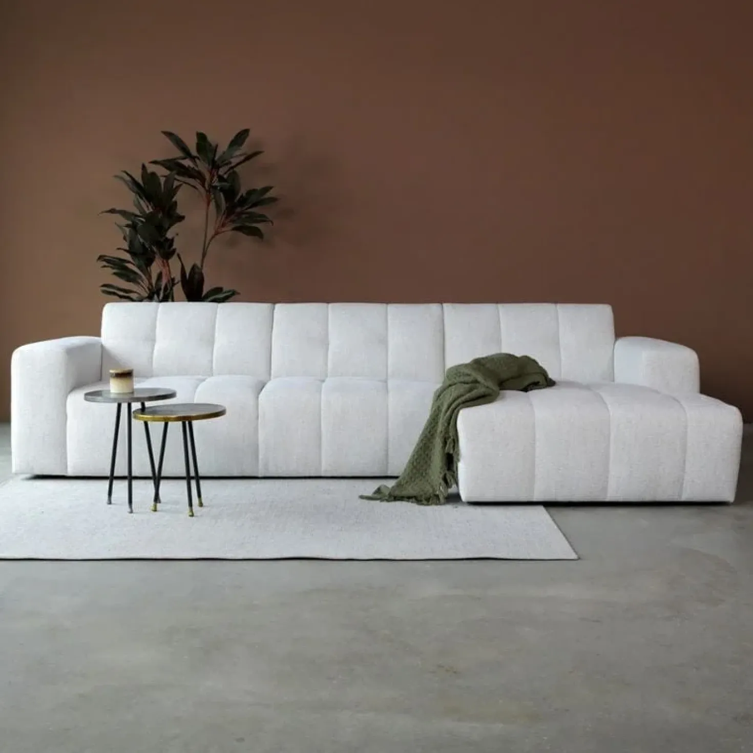 Modulaire Bank Wave Chaise longue rechts Modesto wit