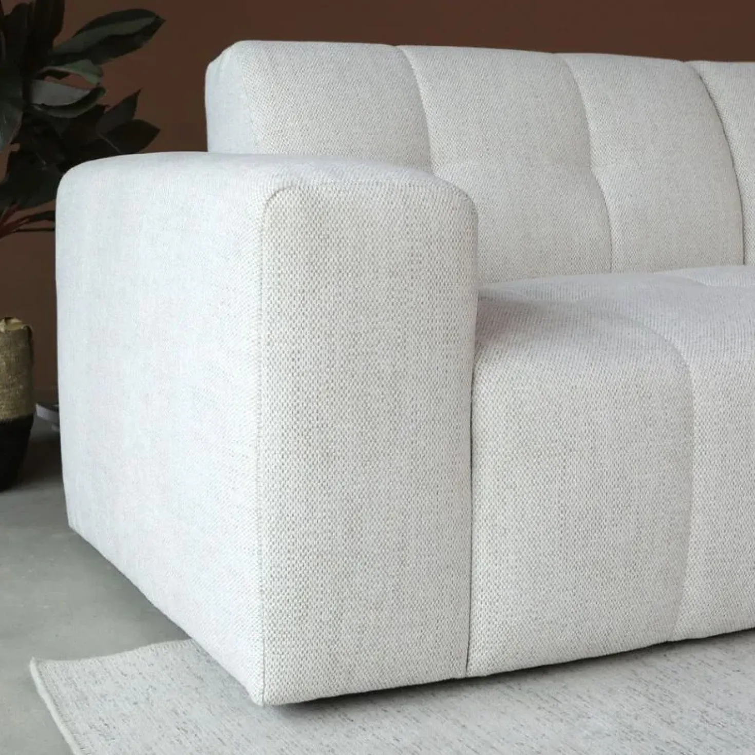 Modulaire Bank Wave Chaise longue rechts Modesto wit