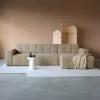 Modulaire Bank Wave Chaise longue rechts Taupe