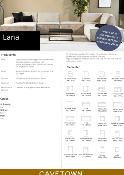 Modulaire Hoekbank Lana met ottomane en verstelbare rugleuning