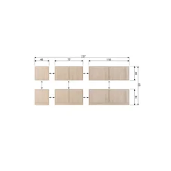 Modulair Onderkast Eiken Naturel Mat 77cm
