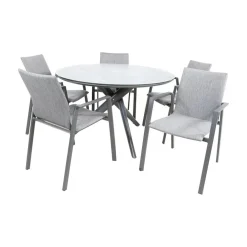 Mojito Tuintafel Rond keramisch zwart 120cm