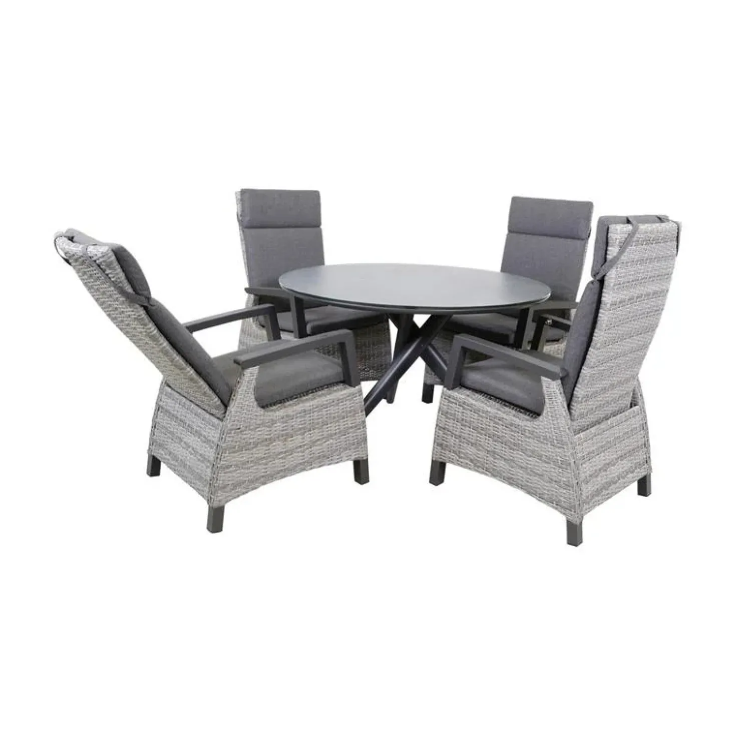 Mojito Tuintafel Rond keramisch zwart 120cm