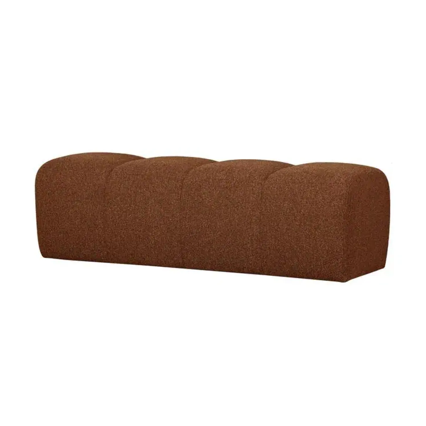 Mojo Eetkamerbank Bouclé Roestbruin Melange 164cm