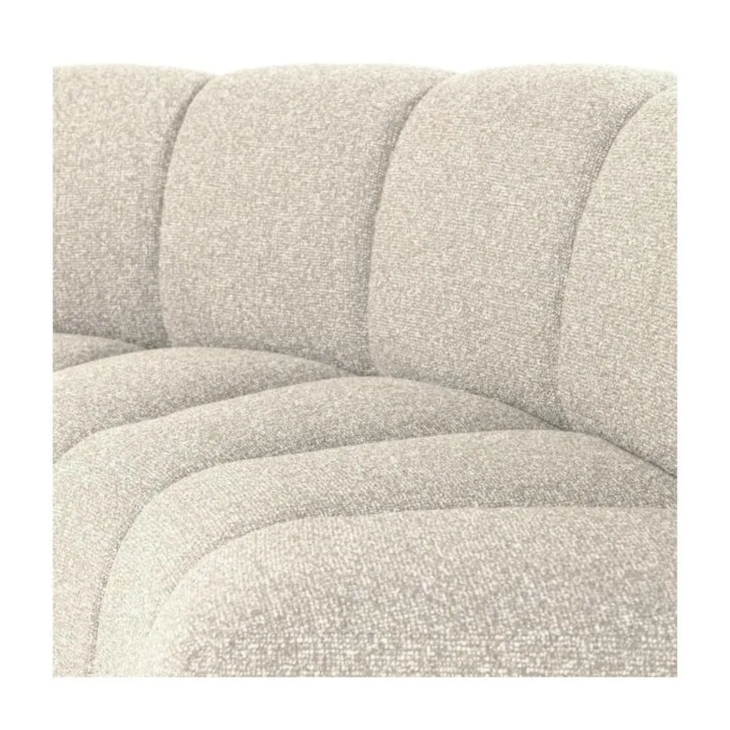 Mojo Eetkamerbank Halfronde hoek Rugleuning Bouclé Beige