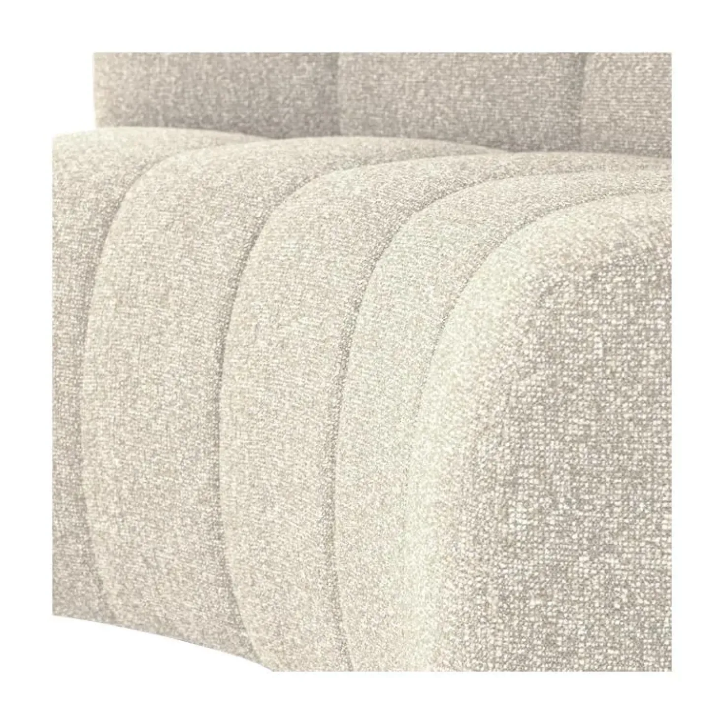 Mojo Eetkamerbank Halfronde hoek Rugleuning Bouclé Beige