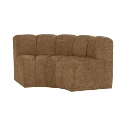 Mojo Eetkamerbank Halfronde hoek Rugleuning Wollig Geel