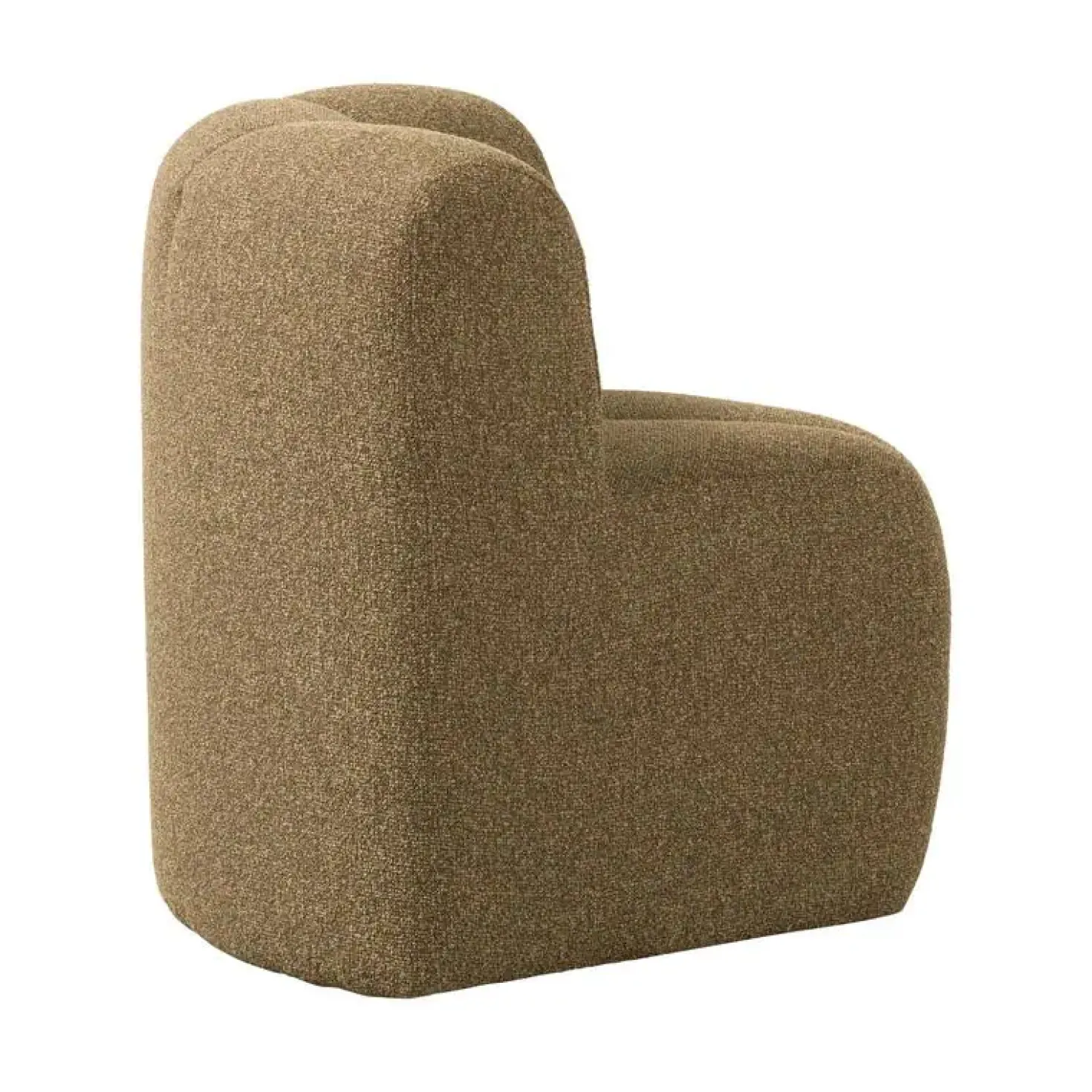 Mojo Eetkamerbank Hoek Met Rugleuning Bouclé Geel/Bruin Melange