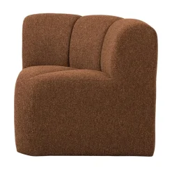 Mojo Eetkamerbank Hoek Met Rugleuning Bouclé Roestbruin Melange