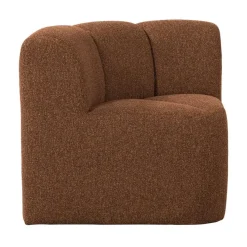 Mojo Eetkamerbank Hoek Met Rugleuning Bouclé Roestbruin Melange