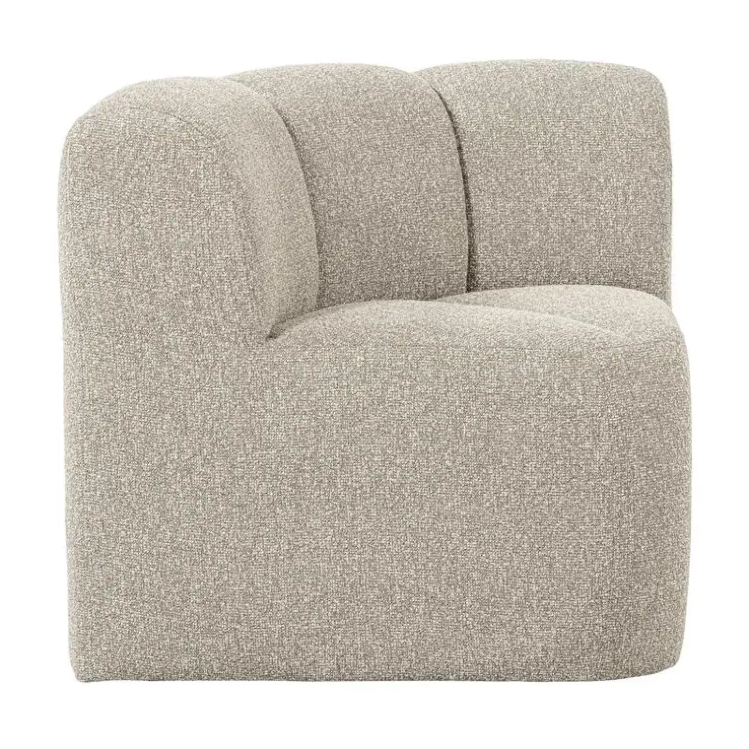 Mojo Eetkamerbank Hoek Met Rugleuning Bouclé Beige Melange