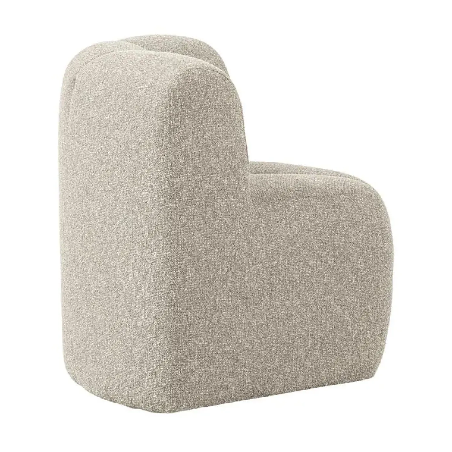 Mojo Eetkamerbank Hoek Met Rugleuning Bouclé Beige Melange